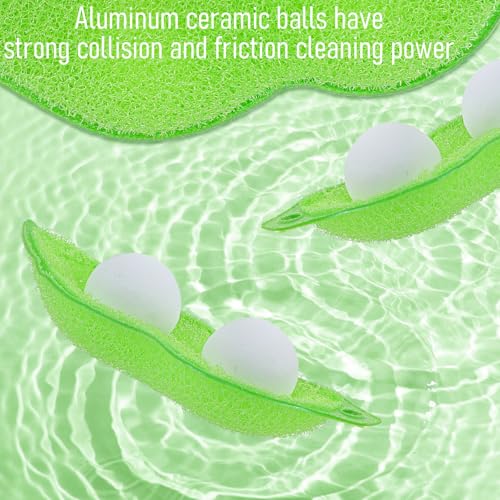 Image of 6 Pcs Magic Beans Bottle Cleaner Sponge Reusable Bean Shape Water Bottle Cleaning Sponge Green Heat Resistance Bottle Brush for Internal Cleaning of Small Mouth Cleaning Tools