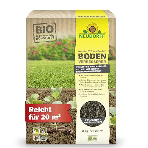 Neudorff Terra Preta BodenVerbesserer 2 kg für 2 m² - Bodenaktivator aus 100% natürlichen Rohstoffen - Obst und Gemüse wachsen besser und schmecken aromatischer