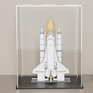 SVENJBB Acrylic Display Case, 8x8x12 Inch Cube Acrylic Boxes for Display, Clear Display Cases with Matte Black Base and Lid for Collectibles and Figures