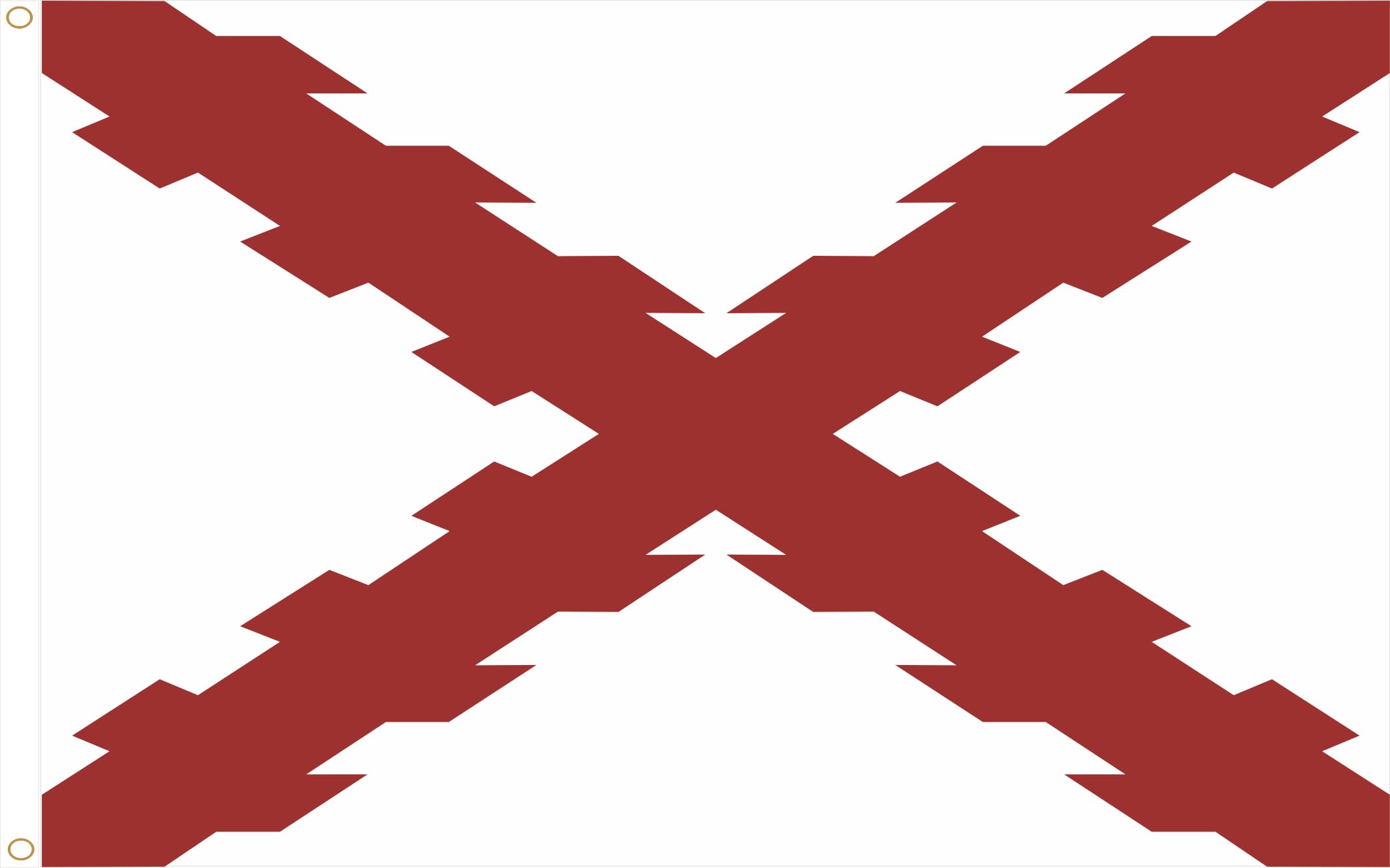 Drapeau de la Croix de Bourgogne XL en satin premium de 250 x 150 cm
