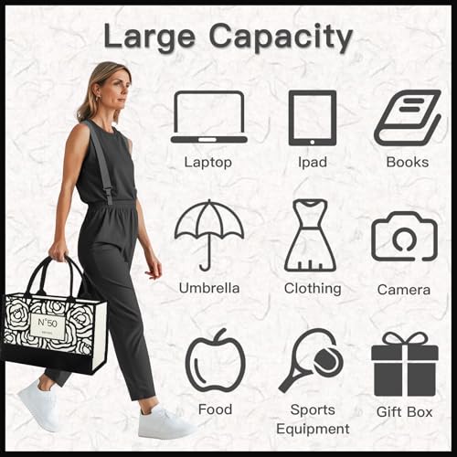 30th/40th/50th/60th/70th/80th Birthday Gifts for Women Her, Birthday Decoration Canvas Tote Bag Present4