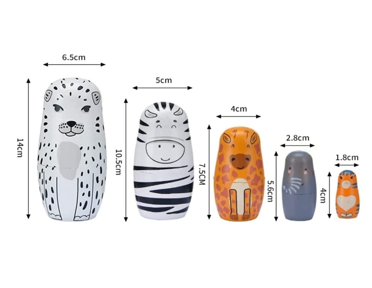 Matrioszki Matrioszka Lalka Rosyjska Gniazdowania Lalki 5 Sztuk Pies Gniazdowania Lalki Ręcznie Układania Zestaw Zabawek Dla Drewniane Matryoshka Lalki Prezenty Rosyjskich Lalek Rosyjskie Lalki