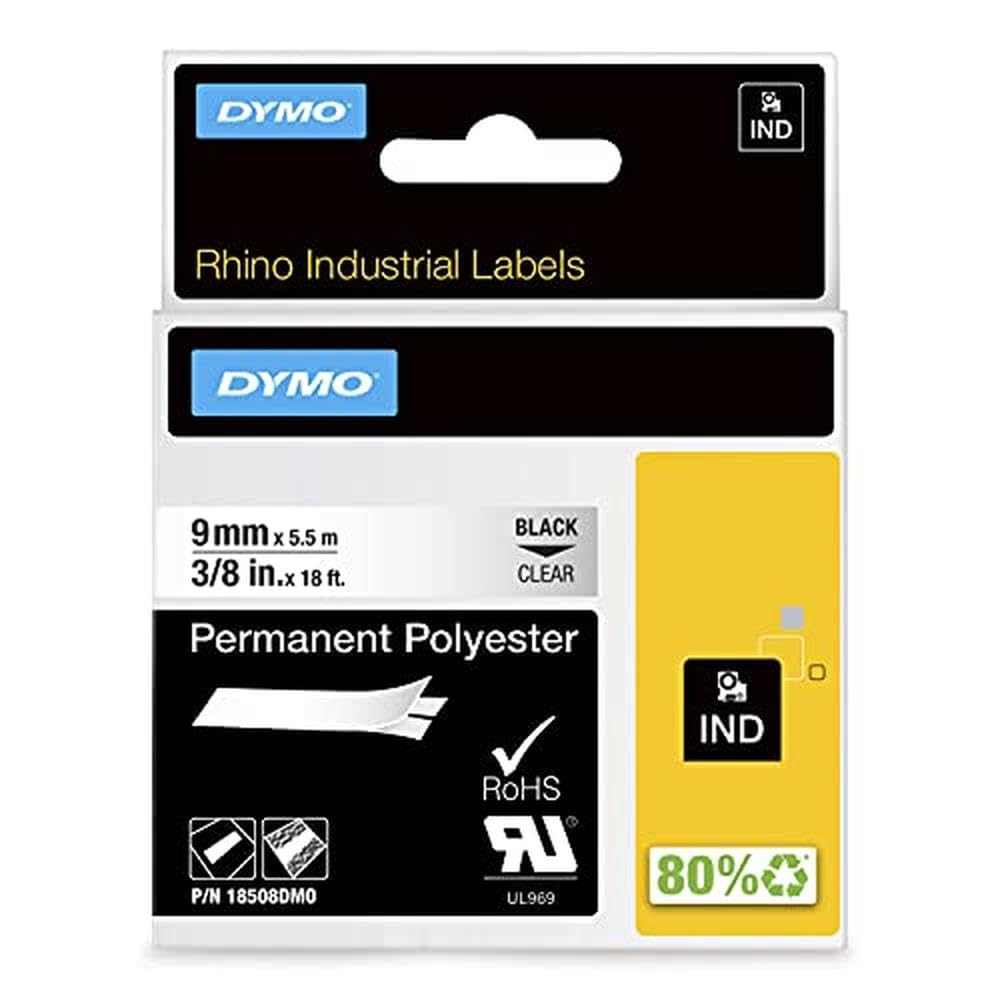 Dymo 9Mm Rhino Permanent Polyester D1