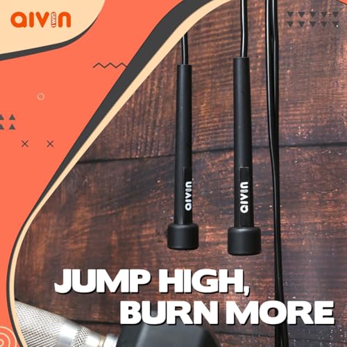 Image of Aivin Speed Glossy PVC Skipping Rope For Men And Women Jumping Rope With Adjustable Height Speed Skipping Rope For Exercise, Gym, Sports Fitness Cardio