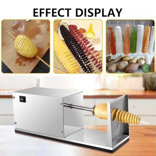 Cortadora espiral eléctrica para papas de acero inoxidable miniatura 3