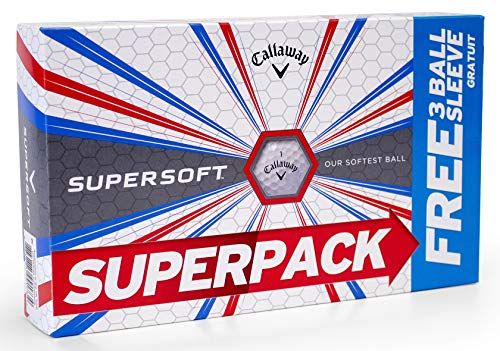 Callaway Golf Supersoft Bolas Golf Blancas - Superpack 15 Bolas (3 Gratis)