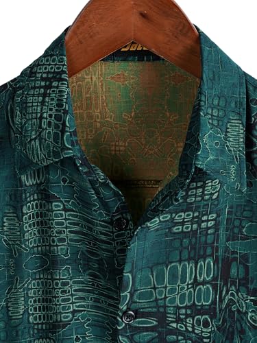 Image of JOTOOK Mens Hawaiian Shirt Short Sleeve Button Down Tropical Shirts Casual Floral Summer Beach Shirt