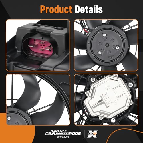 Image of maXpeedingrods 600W Engine Radiator Cooling Fan Assy w /Brushless Motor for Mercedes-Benz C180 2014-2017, C200 2015-2017, C250 2015, A0999061100 A0999061200 A0999061000