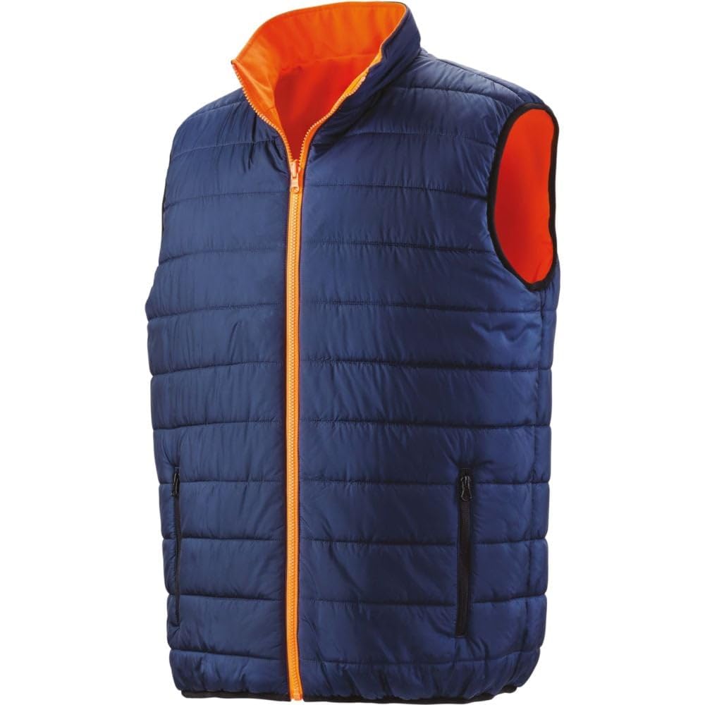 Result Alta visibilità Gilet Uomo Soft Gilet Reversibile Safe-Guard Colore Arancione Taglia M