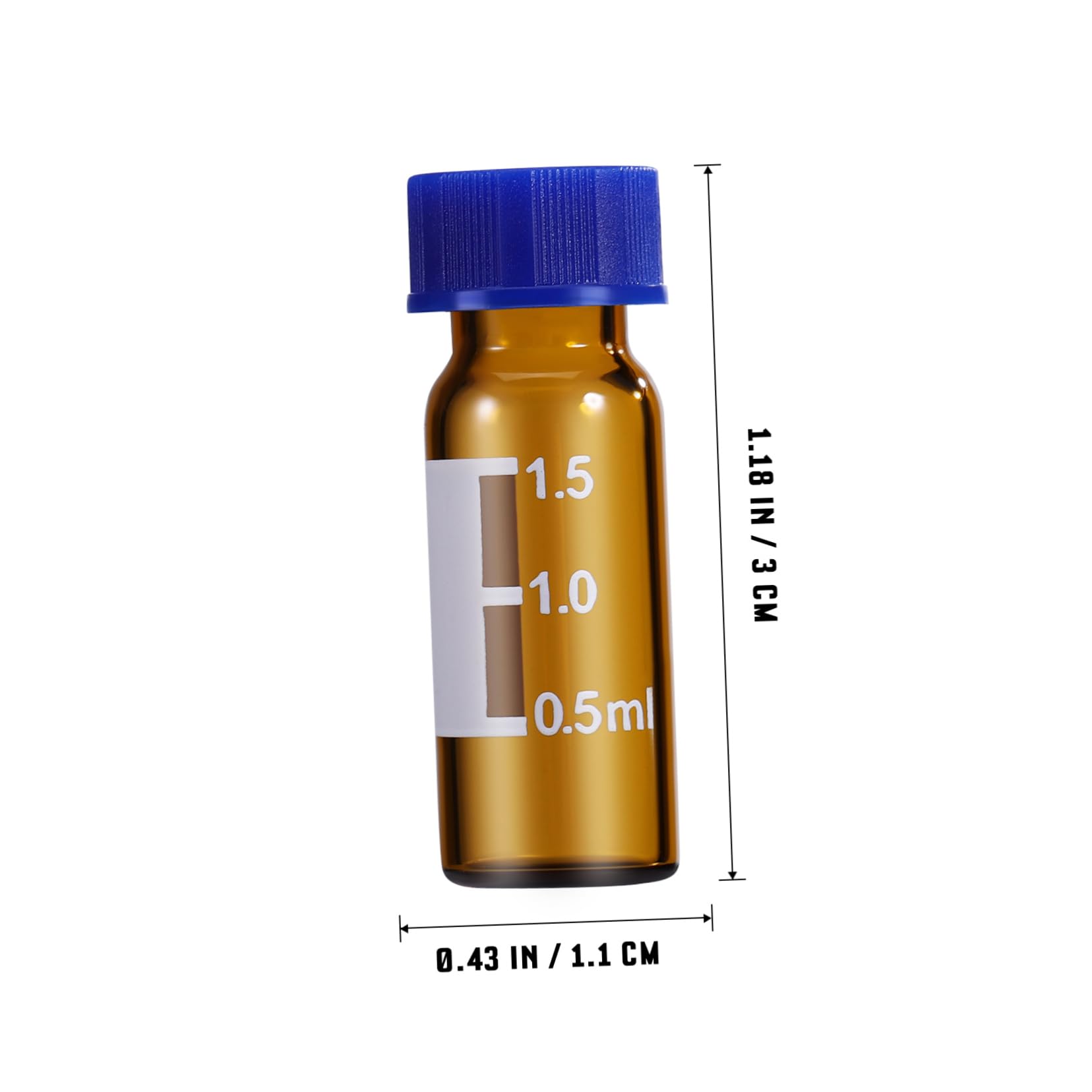 ULTECHNOVO 400piezas Frascos De Vidrio Tapa Pequeños Para Muestreo Con Diseño Graduado y Sellado Seguro Para Almacenamiento De Muestras Laboratorio