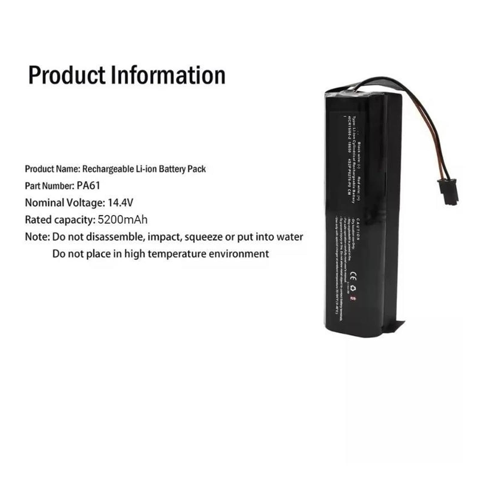 Batería De Repuesto 14,4 V 5200 MAh, Compatible Con Eufy, Compatible Con RoboVac, Robot Aspirador Serie X8 S Número De Pieza PA61, Compatible Con RoboVac, X8 T226X Bateria