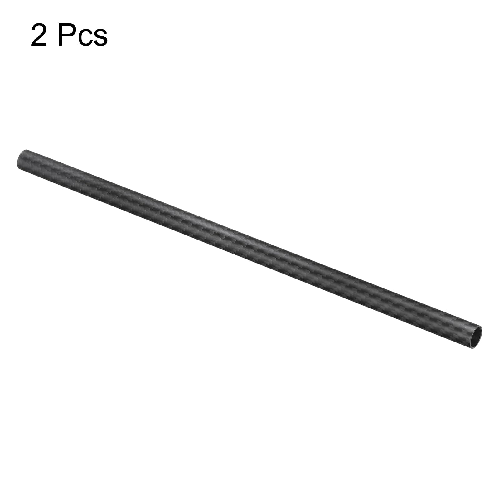 QUARKZMAN 2Pcs Tubes en Fibre de Carbone 12 x 14 x 330mm Surface Mate Rod 3K Enroulé en Fibre de Carbone pour avion RC Quadcopter Multicoptère