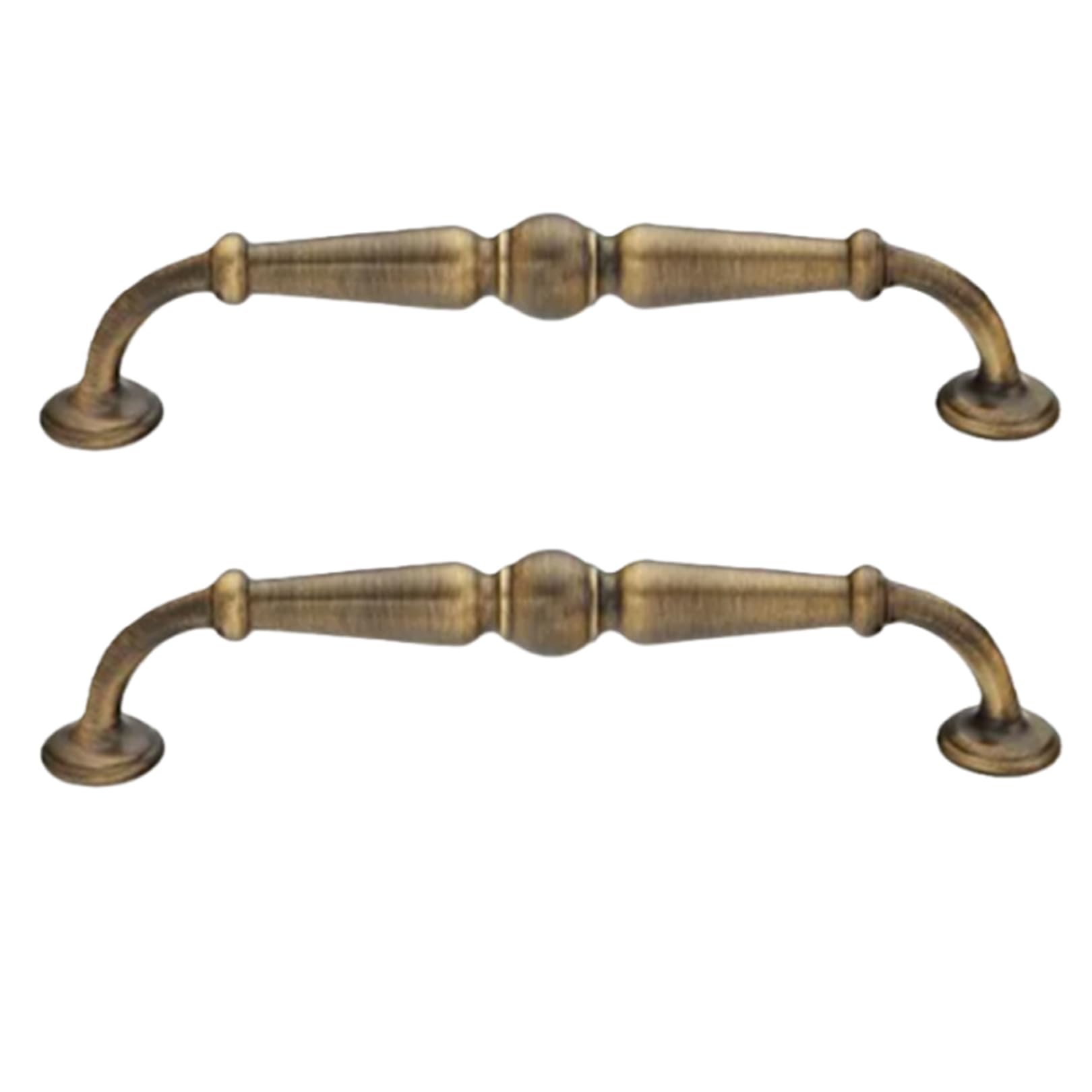 zcru004 Brass Cabinet Handle Furniture Pull DrawerHandles Cupboard Handles Kitchen Finger Edge Bronze 2 Pieces (Hole Distance 128mm)