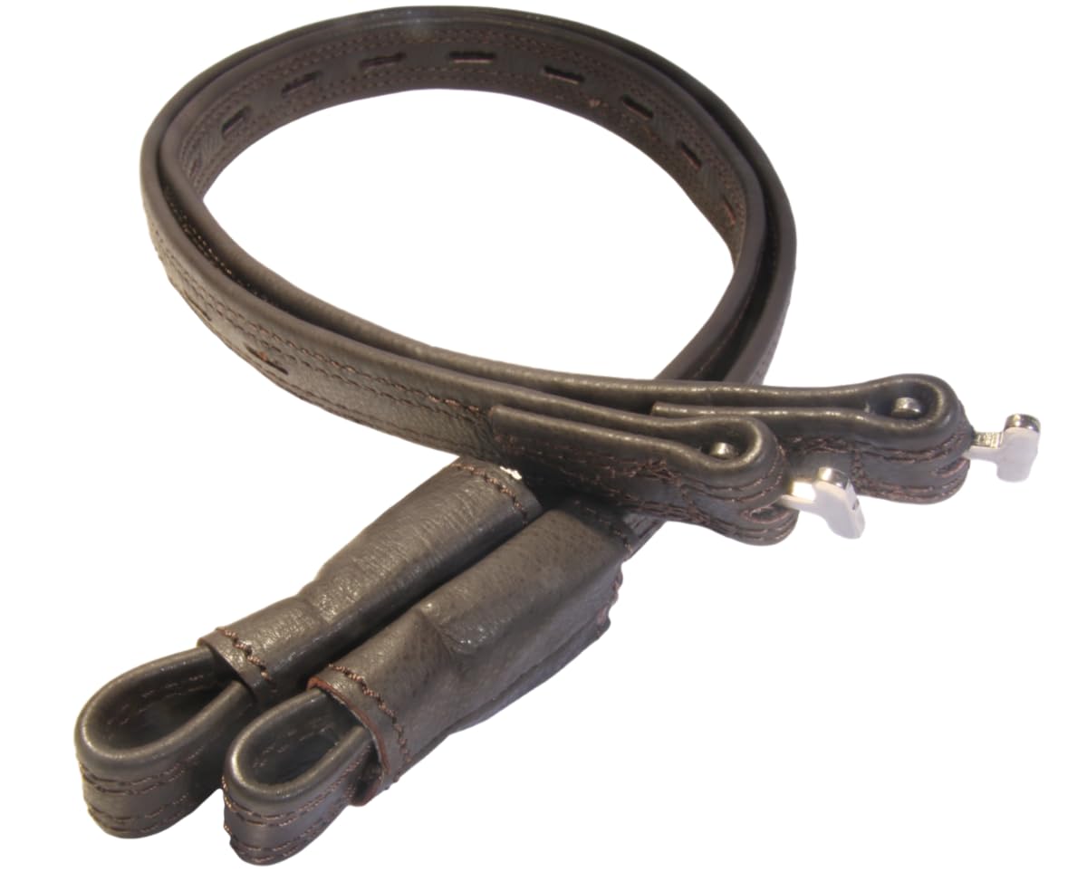 Karlslund Leder Steigbügelriemen, 45 cm. Schwarz