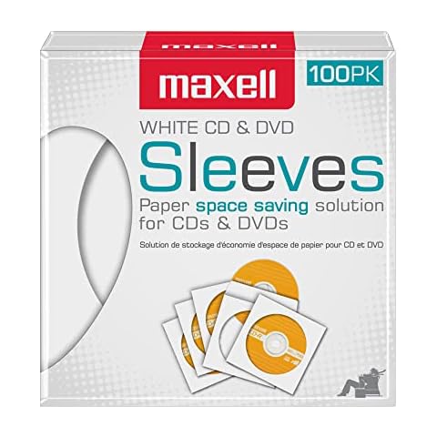 Maxell High-Quality CD/DVD Storage Sleeves Cover