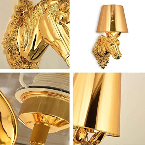 Lámpara de cabeza de caballo decorativa para iluminar zonas de lectura y cabeceros 3