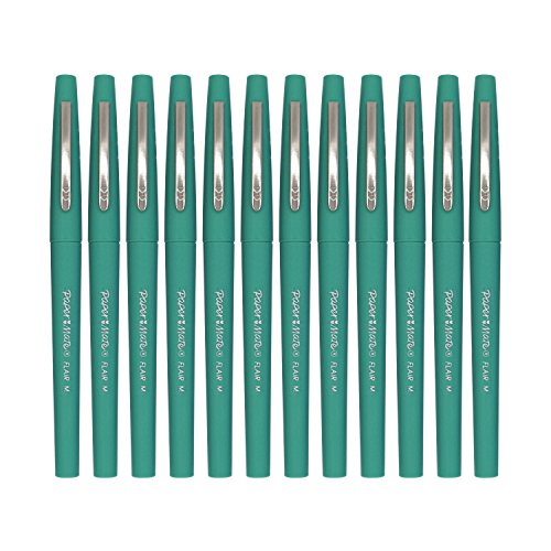 Paper Mate Flair Felt Tip Pens, Medium Point 0.7mm, Limited Edition Candy Pop, Gummy Green Ink, Pack of 12