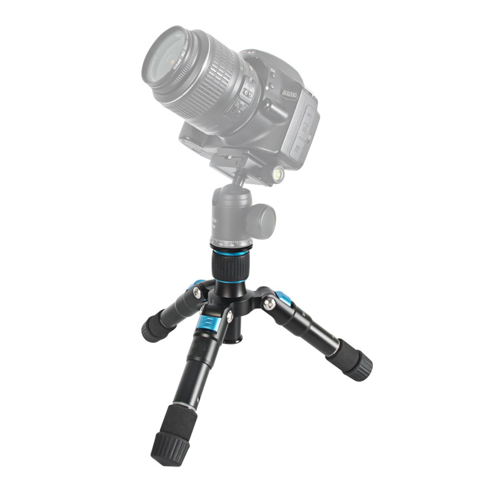 Treppiede da tavolo, monopiede pieghevole, in alluminio, regolabile in altezza, fino a 420 mm, capacità 5 kg per fotocamera DSLR, fotografia telefonica, treppiedi fotocamera DSLR, lega di alluminio