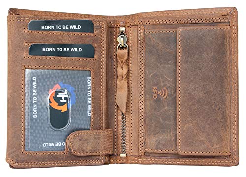FLW-HL Natural Strong Genuine Leather Wallet with a Carp2