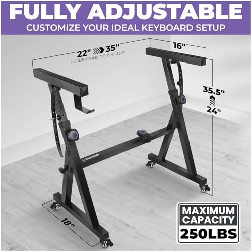 Liquid Stands MS1080 Keyboard Stand W/ Wheels thumb #1