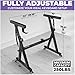 Liquid Stands Keyboard Stand w/ Wheels - Black Z Style Adjustable & Portable Professional Heavy Duty Digital Piano Stand - Fits 54-88 Key Electric Pianos - Sturdy Rolling Musical Keyboard Stand