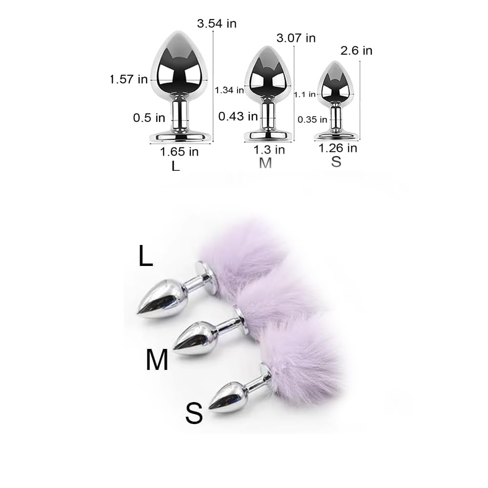 Fluffy Anal Plug, Rabbit Bunny Tail Anal Plug for Cosplay, Butt Plug Adult Sex Toys for Sexual Enjoyment (White-Small)