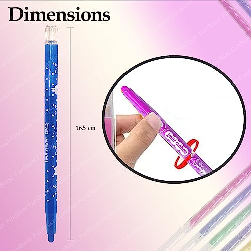 FunBlast Twist Crayons For Kids-12 Pcs Crayon Set With Coloring Book For Kids,Coloring Kit,Crayon For Drawing And Painting For Kid,Art And Craft Kit,Birthday Return Gifts For Kid,Ink Color-Multicolor