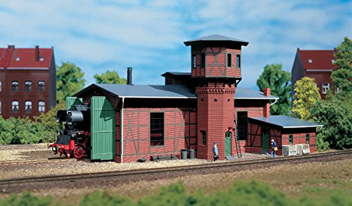 Dépôt des locomotives Auhagen 11400 avec château d'eau pour modélisme ferroviaire HO