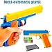 Colt 1911 Toy Gun with Ejecting Magazine and Bullets - Style of M1911 with Slide Action Blue Yellow Barrel for Training or Play - Unique Gift Intended for Fun, Not Distance or Accuracy, 2 Pack