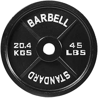 BalanceFrom Cast Iron Olympic 2-Inch Weight Plate, Single 45lbs