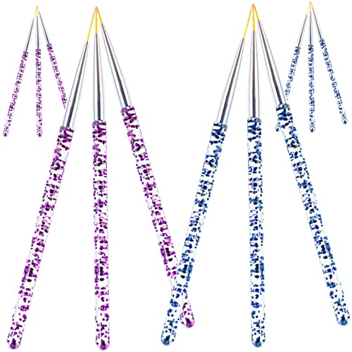 LIFKOME 12Pcs Nail Art Brush Pens Dual Ended Striping Nail Art Tools for Fine Detailing Flower Painting and Pattern Design for Home and Salon Manicure