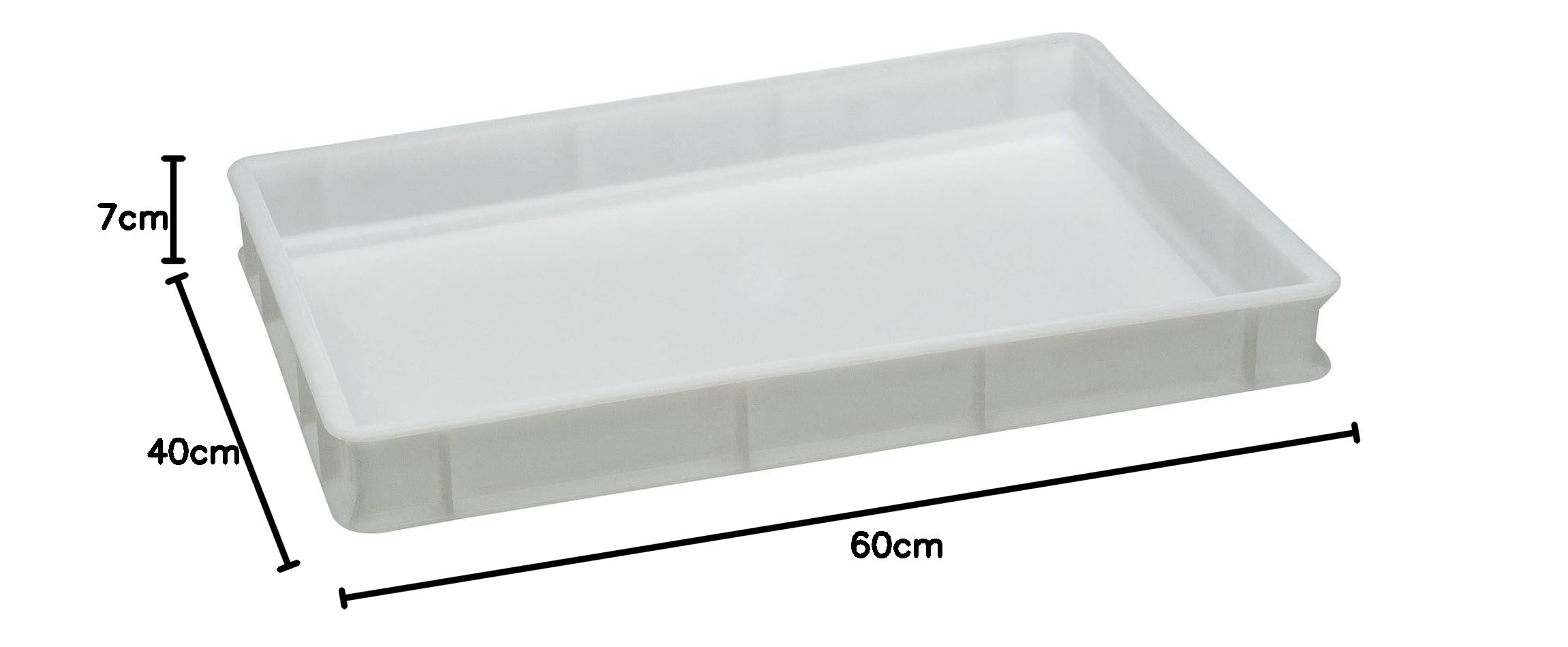 Piazza 245207 Récipient à pizza en plastique, 60 cm de longueur, 40 cm de largeur, 7 cm de hauteur.