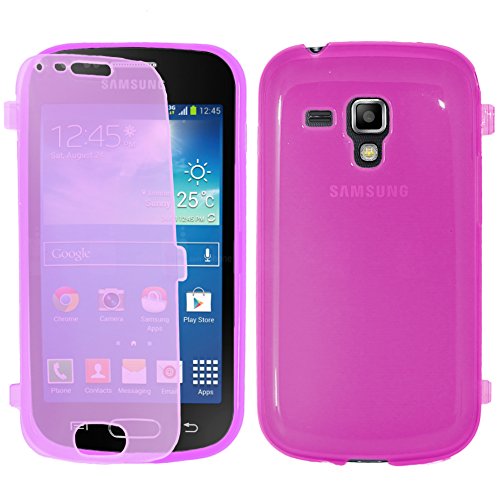 ebestStar - Coque Compatible avec Samsung Galaxy Trend S7560, S Duos S7562 Etui Housse Silicone Gel Portefeuille, Rose [Appareil: 121.5 x 63.1 x 10.5mm, 4.0'']