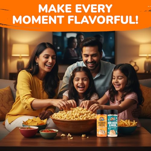 Image of Time Out Popcorn Cheddar Cheese & Sour Cream n Onion Powder, Seasoning Multi-Purpose, Popcorn and Snacks Flavoring,Pack of 2, 100g Each