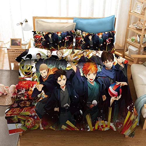 kasonj Haikyuu !! Juego de Cama 2 Piezas / 3 Piezas Juego...