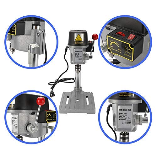 HYDDNice 3 Speed Mini Drill Press Bench Small Benchtop Drill Press Mini Portable Drill Press
