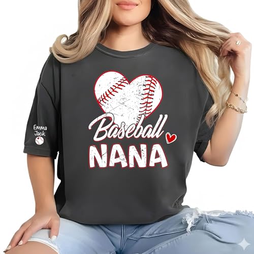 Baseball Family Shirt for Grandma and Family Members Sports Theme Apparel with Heart Baseball Design for Everyday Wear miniatura 1