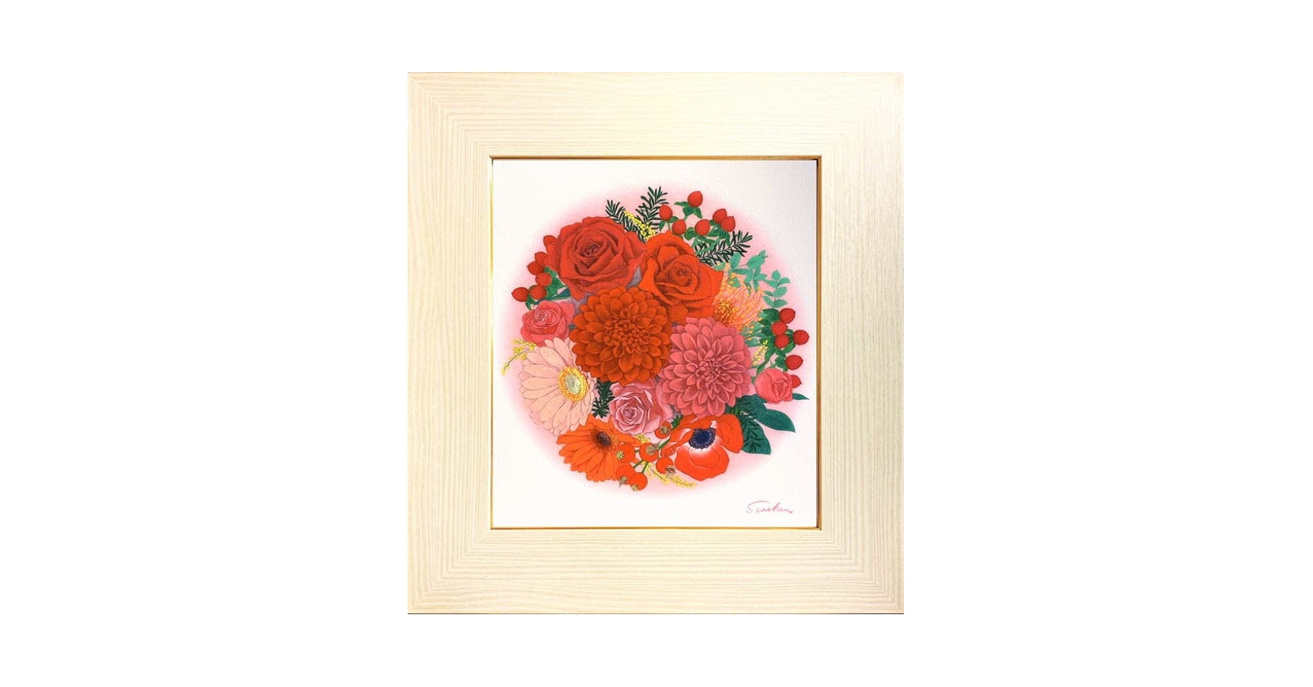 水彩画 紅白大根 F 3号 高級シルバー 木製額 箱付き 保田三友紀 の作品 水彩画 紅白大根 F 3号 高級シルバー 木製額 箱付き 保田三友紀 の