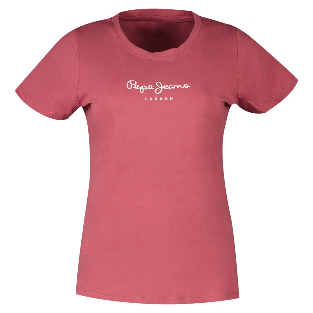 Pepe Jeans Women's New Virginia SS N T-Shirt, Pink (Dark Blush Pink), M