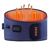 Heating Pad with Massager for Back Pain Relief, 47-60" Electric Lower Back Massager Wearable Heating Pad for Cramps with 3 Heat&Timer, 5 Vibration Back Brace Thanksgiving Christmas Gift for Men Women