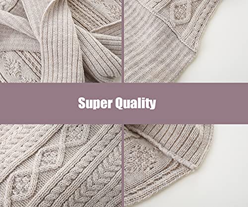 Image of LMLALML Boys Winter Hat Earflap Knitted Beanie for Kids Warm Fleece Lined Thicken Hat for Baby