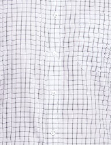 Image of Marks & Spencer Mens Solid Polyester Blend Collared Neck Regular Fit Easy Iron Shirt (Pack of 2)