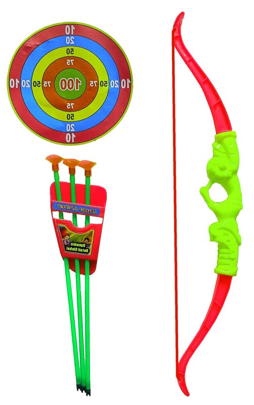 Dynamic Retail Global Archery Bows and Arrows Set for Kids Boys, Sports Outdoor Toy for Children Plastic Multi color