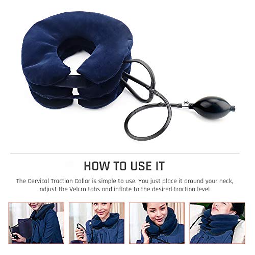 Aspiree Collare per Trazione Cervicale Gonfiabile