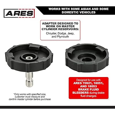ARES 18057-2-Piece 43.5mm Master Cylinder Adapter Set - for Use with Chrysler, Dodge, Jeep, and Plymouth Master Cylinders - Use 70921, 18051, and 18053 Brake Fluid Bleeders Only
