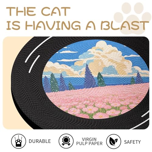 Planche à gratter pour chat sous forme de tapis mural rotatif multi-pièces - 7