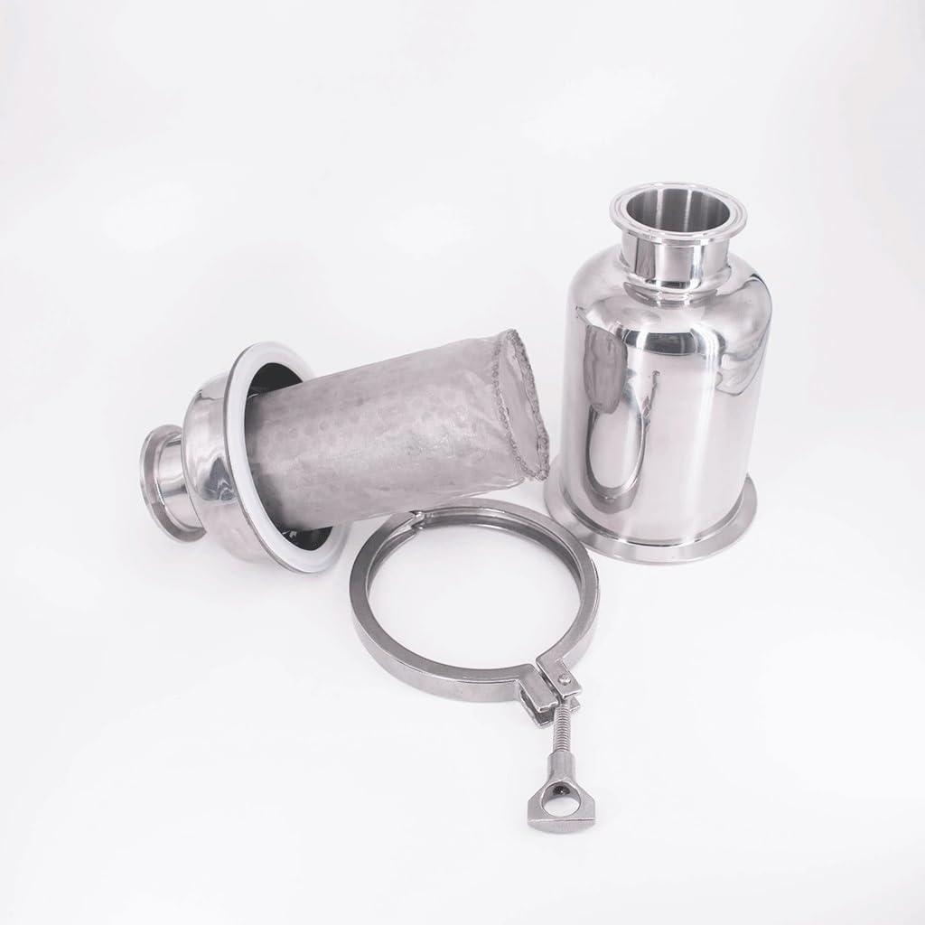 51mm Tri-Clamp Inline Filter Strainer - SUS 304ss, 245mm Length, Microporous Filtration for Beer, Dairy, Food 1pc(200 Mesh)