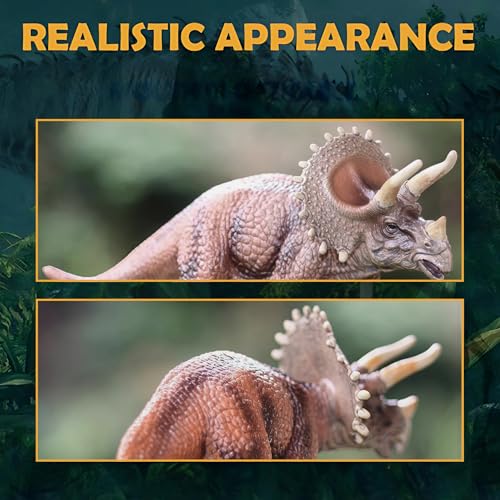 Image of Triceratops Dinosaur Toy Action Figure, Realistic Triceratop Big Dinosaurs Toys for Kids, Dinosaur Triceratops Toy for Play and Display, Jurassic Dino Toys for Boys & Girls (Triceratops)