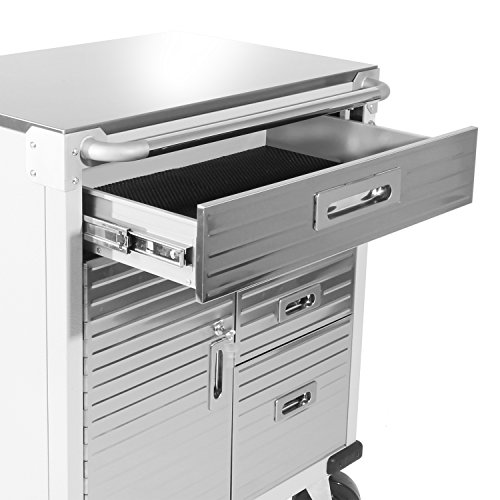 Seville Classics Werkstattwagen mit Edelstahl-Arbeitsplatte, 71.1 x 45.7 x 87.6 cm (LxBxH), grau, Granit