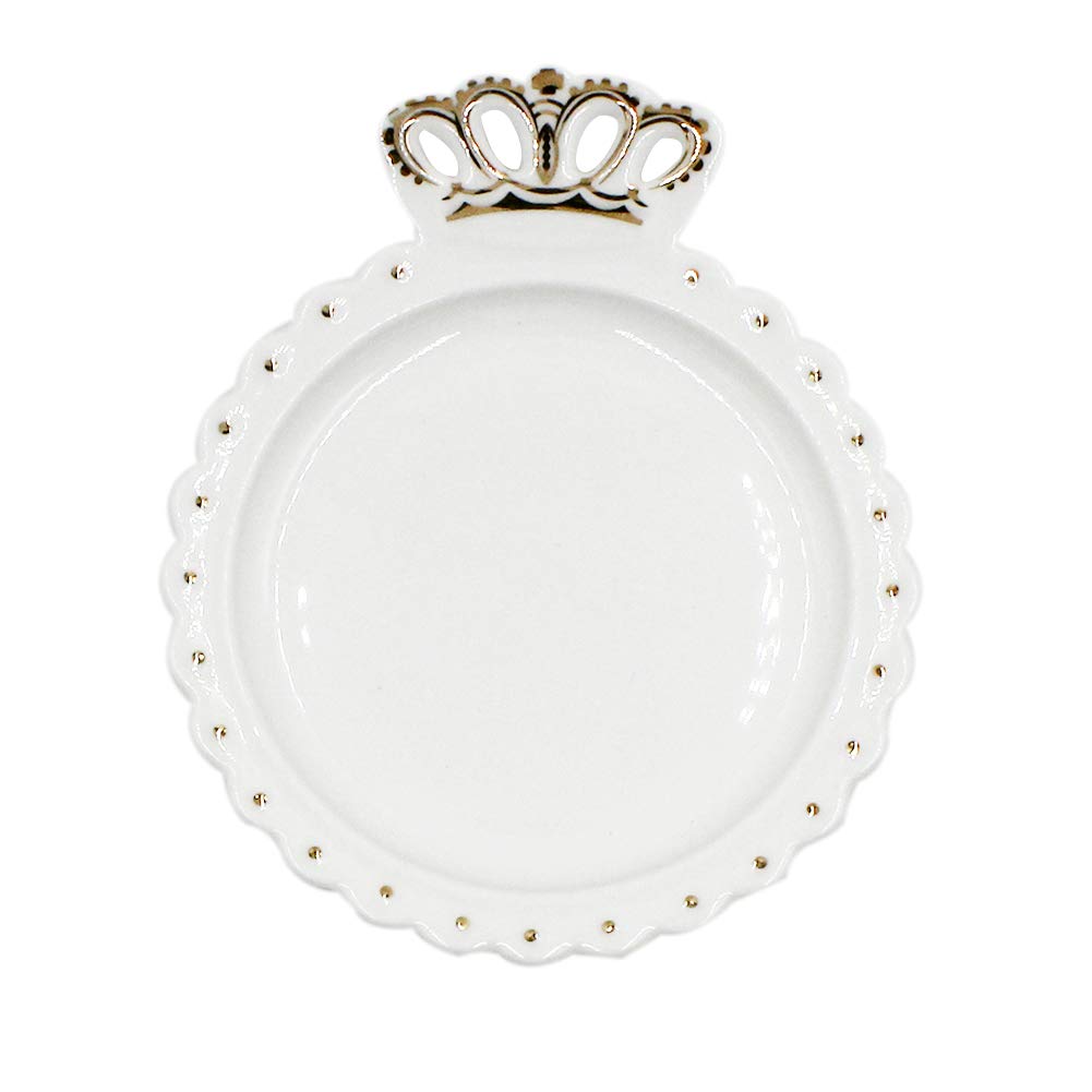 mossty Bathroom Jewelry Tray Diamond Ring Holder Porcelain Trinket Organizer Earrings Storage Case Gift for Birthday Christmas Wedding